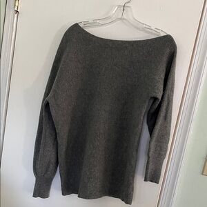Theory Gray Off-the-Shoulder Sweater